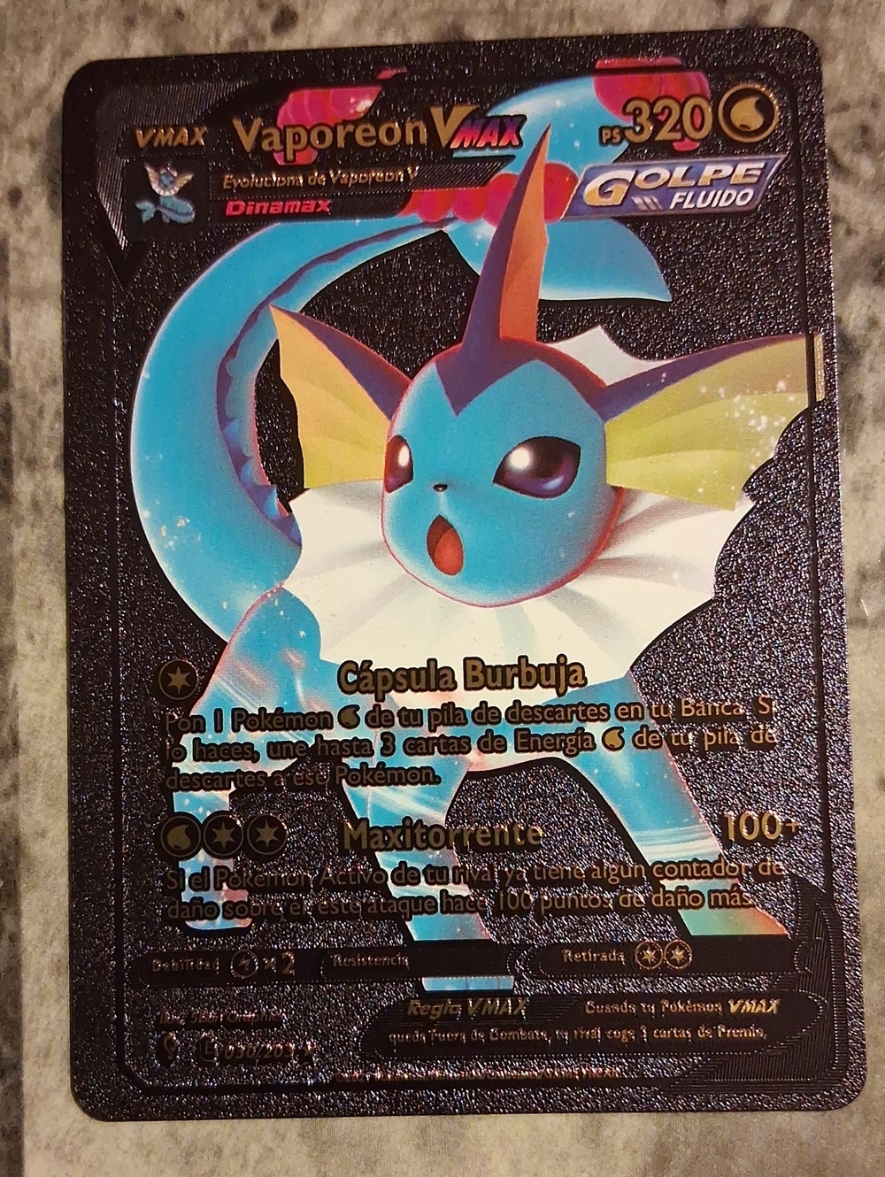 Vaporeon VMAX Full Art Pokémon Card - Blue